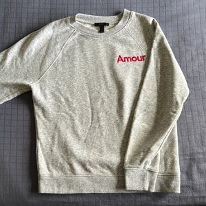 J. Crew Grey “Amour” Sweatshirt